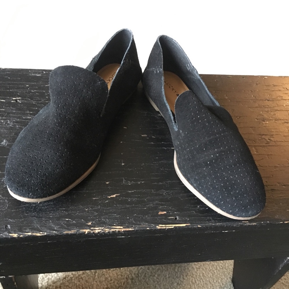 Lucky brand ‘Caldyn’ suede slip on loafer flats